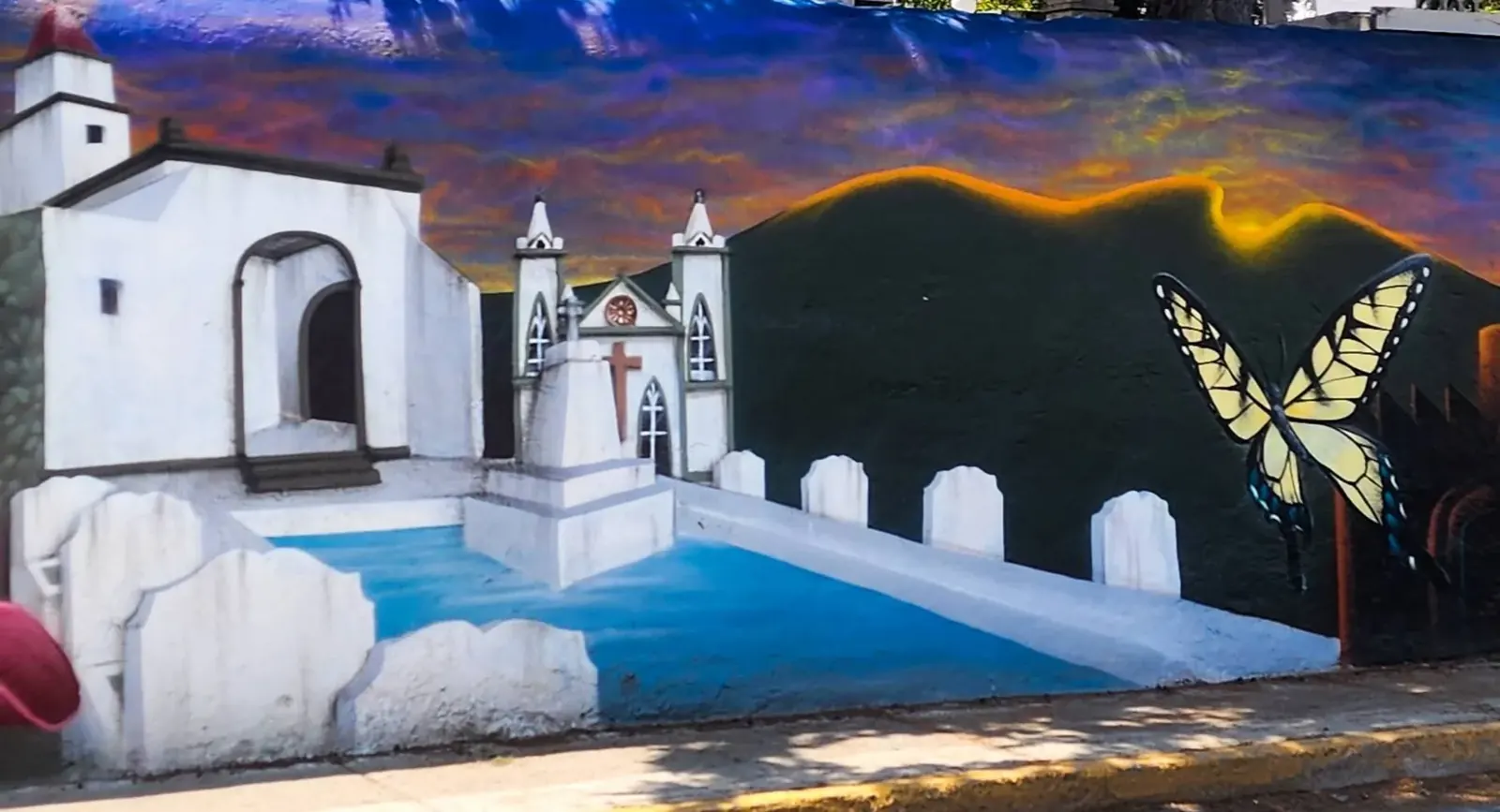 Mural de Tepeapulco: el Ex Convento y la Caja de Agua